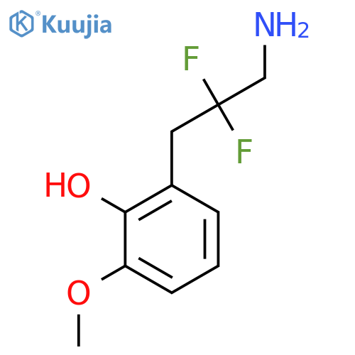 2-(3-amino-2,2-difluoropropyl)-6-methoxyphenol structure