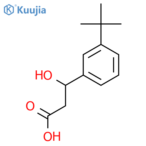 3-(3-tert-butylphenyl)-3-hydroxypropanoic acid structure