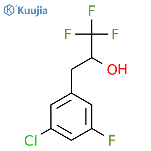 3-(3-chloro-5-fluorophenyl)-1,1,1-trifluoropropan-2-ol structure