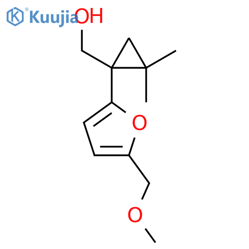 {1-5-(methoxymethyl)furan-2-yl-2,2-dimethylcyclopropyl}methanol structure