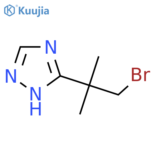3-(1-bromo-2-methylpropan-2-yl)-1H-1,2,4-triazole structure