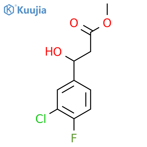 methyl 3-(3-chloro-4-fluorophenyl)-3-hydroxypropanoate structure