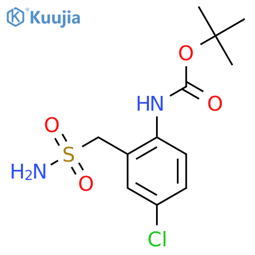 tert-butyl N-[4-chloro-2-(sulfamoylmethyl)phenyl]carbamate structure