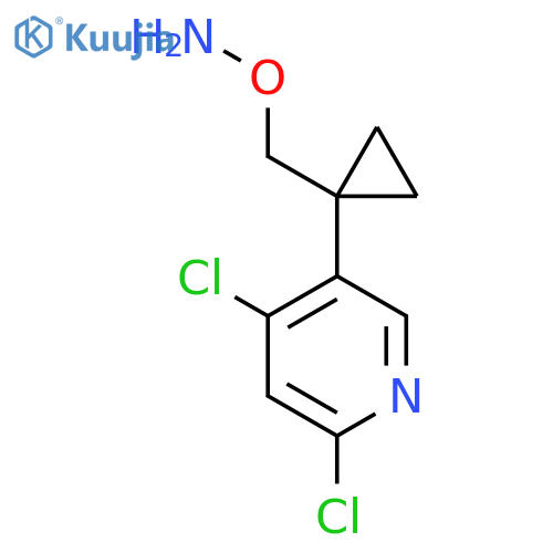 O-{1-(4,6-dichloropyridin-3-yl)cyclopropylmethyl}hydroxylamine structure