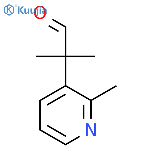 2-methyl-2-(2-methylpyridin-3-yl)propanal structure