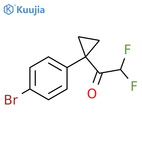1-1-(4-bromophenyl)cyclopropyl-2,2-difluoroethan-1-one structure