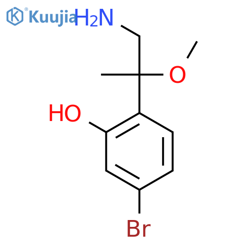 2-(1-amino-2-methoxypropan-2-yl)-5-bromophenol structure