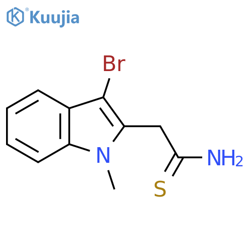 2-(3-bromo-1-methyl-1H-indol-2-yl)ethanethioamide structure
