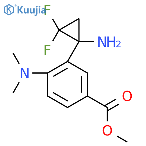 methyl 3-(1-amino-2,2-difluorocyclopropyl)-4-(dimethylamino)benzoate structure
