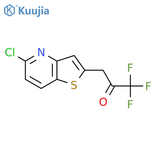 3-{5-chlorothieno3,2-bpyridin-2-yl}-1,1,1-trifluoropropan-2-one structure