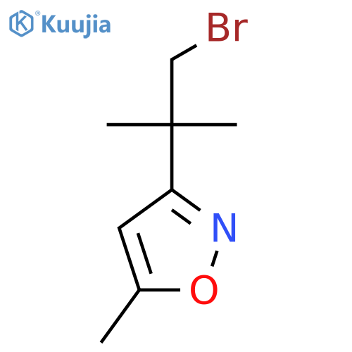3-(1-bromo-2-methylpropan-2-yl)-5-methyl-1,2-oxazole structure