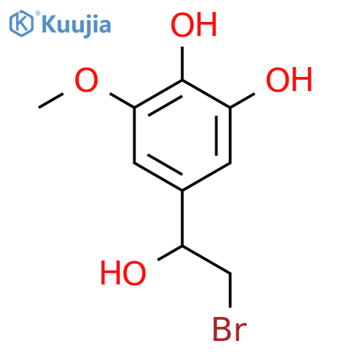 5-(2-bromo-1-hydroxyethyl)-3-methoxybenzene-1,2-diol structure