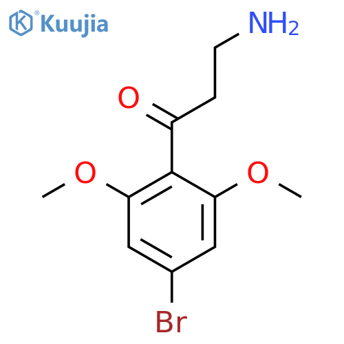 3-amino-1-(4-bromo-2,6-dimethoxyphenyl)propan-1-one structure