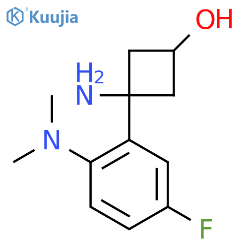 3-amino-3-2-(dimethylamino)-5-fluorophenylcyclobutan-1-ol structure