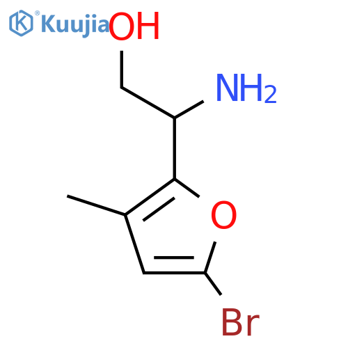 2-amino-2-(5-bromo-3-methylfuran-2-yl)ethan-1-ol structure