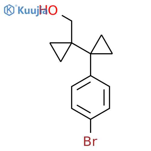 {1-1-(4-bromophenyl)cyclopropylcyclopropyl}methanol structure
