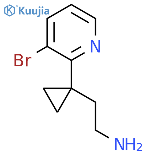 2-1-(3-bromopyridin-2-yl)cyclopropylethan-1-amine structure