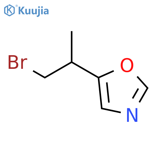 5-(1-bromopropan-2-yl)-1,3-oxazole structure
