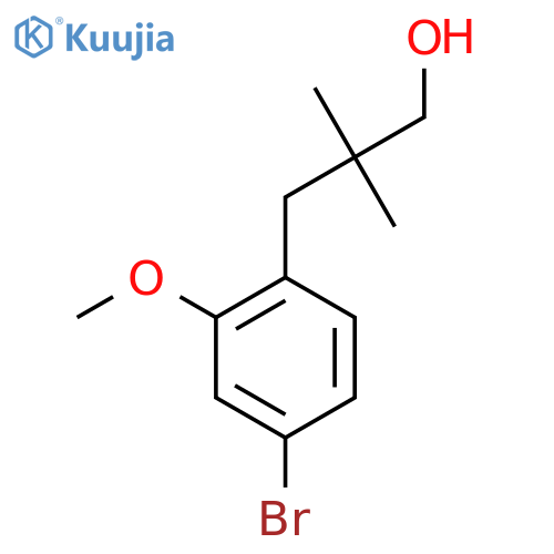 3-(4-bromo-2-methoxyphenyl)-2,2-dimethylpropan-1-ol structure