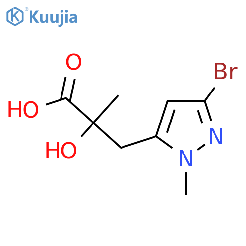 3-(3-bromo-1-methyl-1H-pyrazol-5-yl)-2-hydroxy-2-methylpropanoic acid structure
