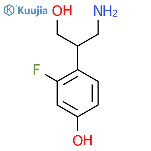 4-(1-Amino-3-hydroxypropan-2-yl)-3-fluorophenol structure