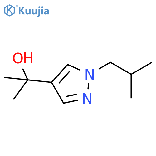 2-1-(2-methylpropyl)-1H-pyrazol-4-ylpropan-2-ol structure
