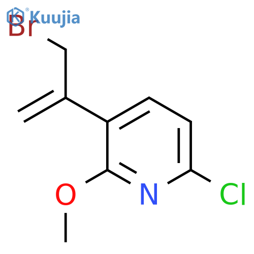 3-(3-bromoprop-1-en-2-yl)-6-chloro-2-methoxypyridine structure