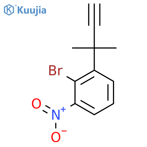2-bromo-1-(2-methylbut-3-yn-2-yl)-3-nitrobenzene structure