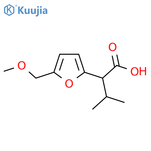 2-5-(methoxymethyl)furan-2-yl-3-methylbutanoic acid structure