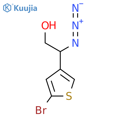 2-Azido-2-(5-bromothiophen-3-yl)ethan-1-ol structure