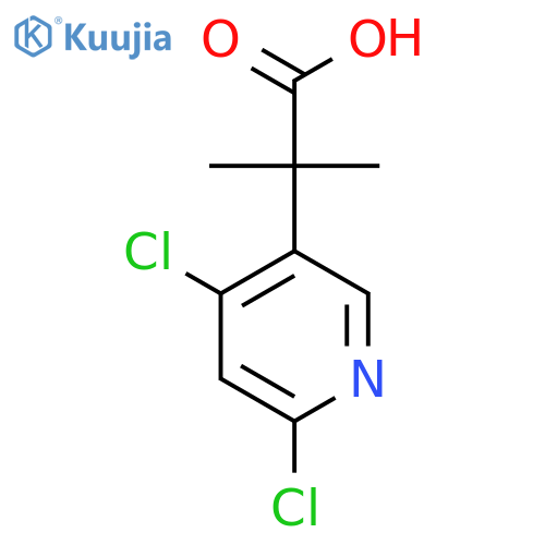 2-(4,6-dichloropyridin-3-yl)-2-methylpropanoic acid structure