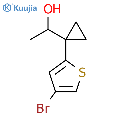 1-1-(4-bromothiophen-2-yl)cyclopropylethan-1-ol structure