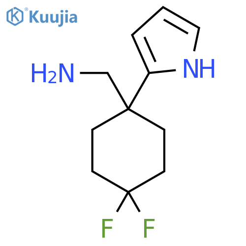 4,4-difluoro-1-(1H-pyrrol-2-yl)cyclohexylmethanamine structure