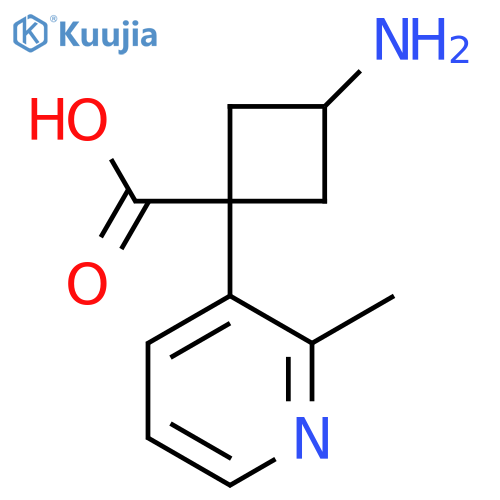 3-amino-1-(2-methylpyridin-3-yl)cyclobutane-1-carboxylic acid structure