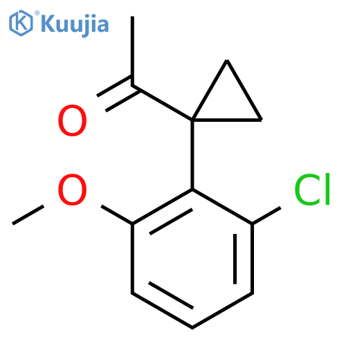 1-1-(2-chloro-6-methoxyphenyl)cyclopropylethan-1-one structure