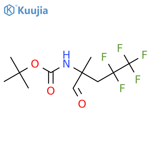 tert-butyl N-(4,4,5,5,5-pentafluoro-2-methyl-1-oxopentan-2-yl)carbamate structure