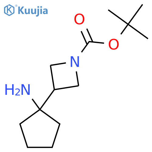tert-butyl 3-(1-aminocyclopentyl)azetidine-1-carboxylate structure