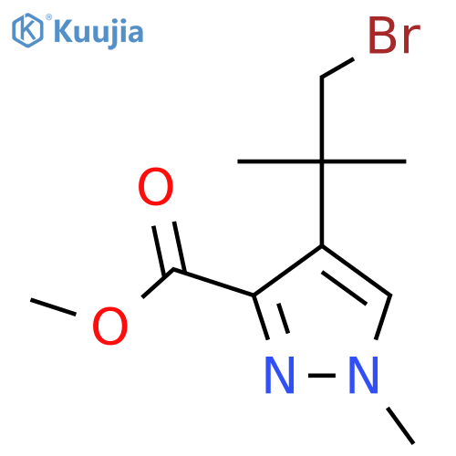methyl 4-(1-bromo-2-methylpropan-2-yl)-1-methyl-1H-pyrazole-3-carboxylate structure