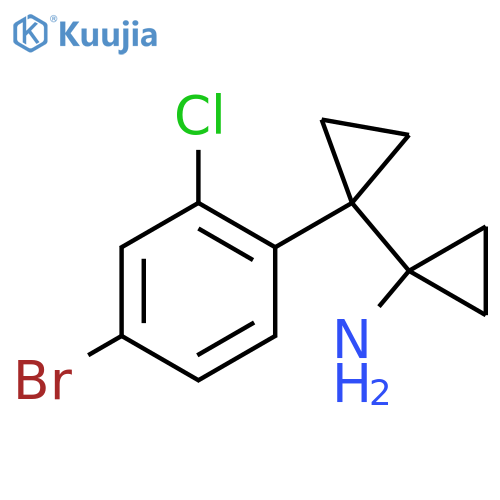 1-1-(4-bromo-2-chlorophenyl)cyclopropylcyclopropan-1-amine structure