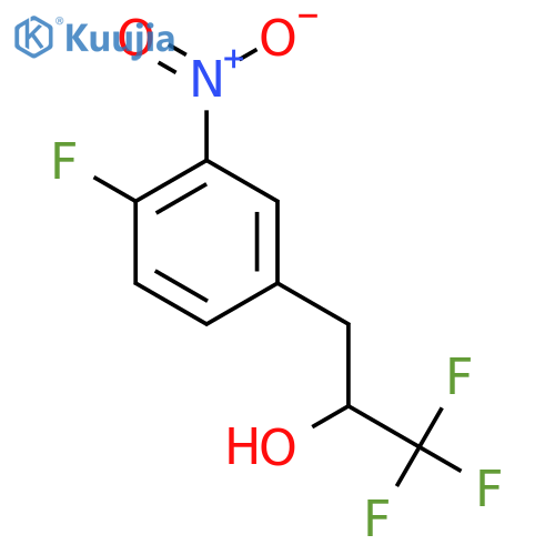1,1,1-trifluoro-3-(4-fluoro-3-nitrophenyl)propan-2-ol structure