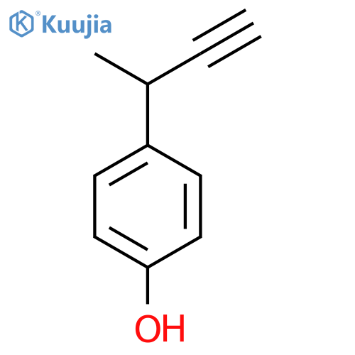 4-(but-3-yn-2-yl)phenol structure
