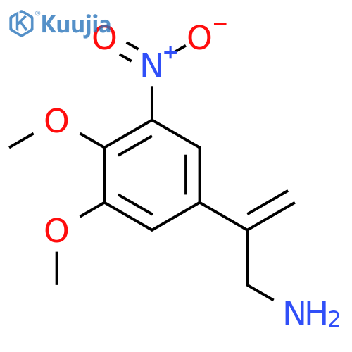 2-(3,4-dimethoxy-5-nitrophenyl)prop-2-en-1-amine structure