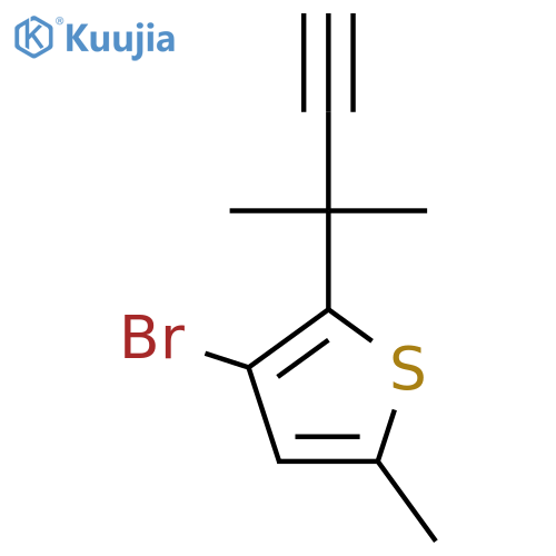 3-bromo-5-methyl-2-(2-methylbut-3-yn-2-yl)thiophene structure