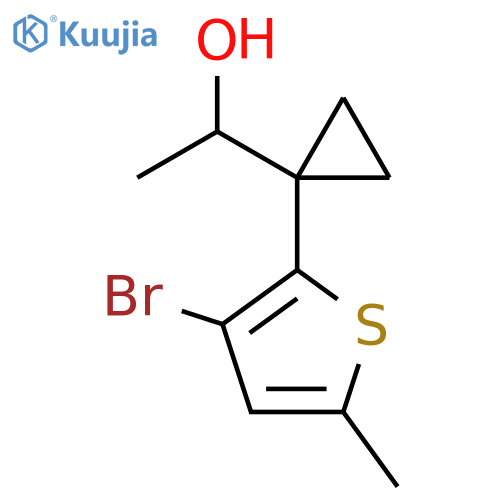 1-1-(3-bromo-5-methylthiophen-2-yl)cyclopropylethan-1-ol structure