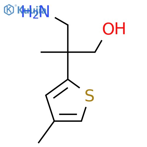 3-amino-2-methyl-2-(4-methylthiophen-2-yl)propan-1-ol structure