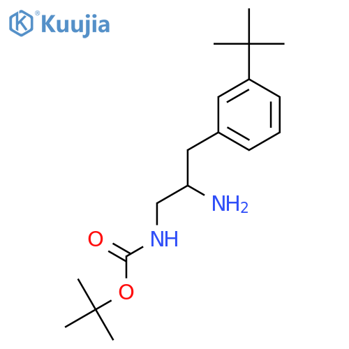 tert-butyl N-2-amino-3-(3-tert-butylphenyl)propylcarbamate structure