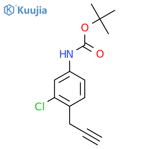 tert-butyl N-[3-chloro-4-(prop-2-yn-1-yl)phenyl]carbamate structure