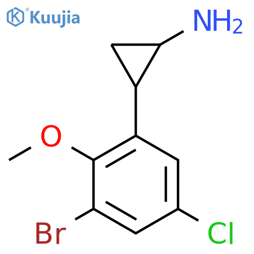 2-(3-Bromo-5-chloro-2-methoxyphenyl)cyclopropan-1-amine structure