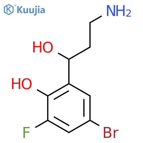 2-(3-amino-1-hydroxypropyl)-4-bromo-6-fluorophenol structure