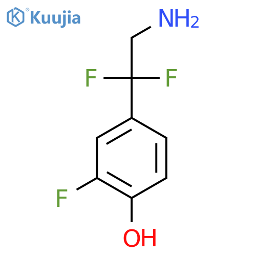 4-(2-Amino-1,1-difluoroethyl)-2-fluorophenol structure